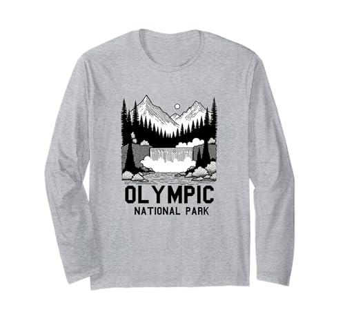 Olympic National Park Washington Souvenir Männer Frauen Langarmshirt Olympic National Park Washington Souvenir Männer Frauen Langarmshirt von Olympic National Park Washington
