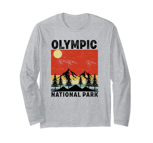 Olympic National Park Washington Souvenir Männer Frauen Langarmshirt Olympic National Park Washington Souvenir Männer Frauen Langarmshirt von Olympic National Park Washington