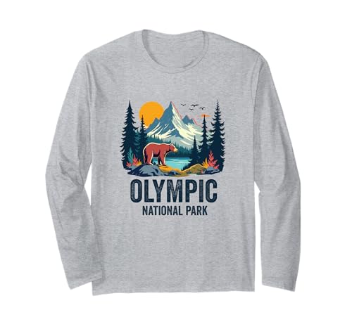Olympic National Park Washington Souvenir Männer Frauen Langarmshirt Olympic National Park Washington Souvenir Männer Frauen Langarmshirt von Olympic National Park Washington