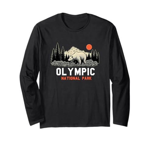 Olympic National Park Washington Souvenir Männer Frauen Langarmshirt Olympic National Park Washington Souvenir Männer Frauen Langarmshirt von Olympic National Park Washington