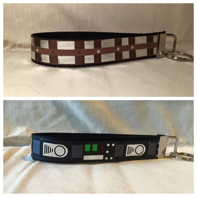 Chewbaca Gürtel Oder Darth Vader Inspiriert Schlüsselanhänger Armband 1 "Designer Band von Olyshairbows