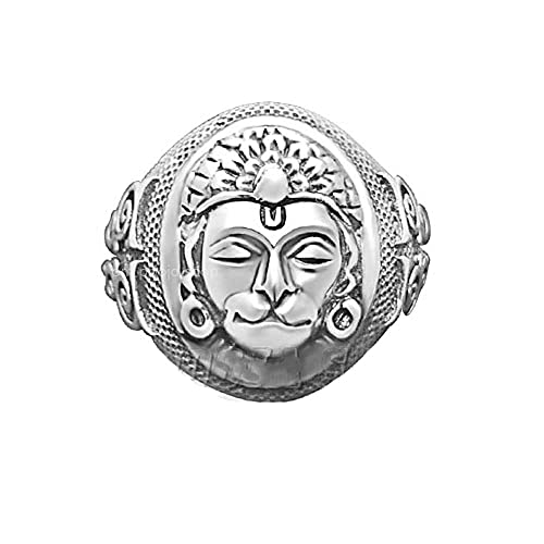 Om Pooja Shop Hanuman Ring in 925 Pure Silver - for Men (Ring Size - IN18) von Om Pooja Shop
