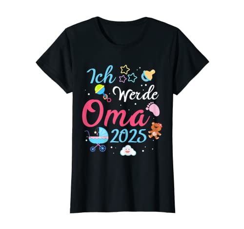 Damen Grandma: Ich Werde Oma 2025 - Pregnancy T-Shirt von Oma 2025 Geschenkideen