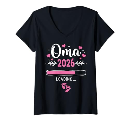 Damen Oma 2026 Loading T-Shirt mit V-Ausschnitt Damen Oma 2026 Loading T-Shirt mit V-Ausschnitt von Oma 2026 loading Shop