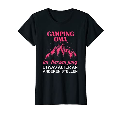 Damen Lustiger Spruch Damen Camping Oma T-Shirt Damen Lustiger Spruch Damen Camping Oma T-Shirt von Oma Camping Geschenke