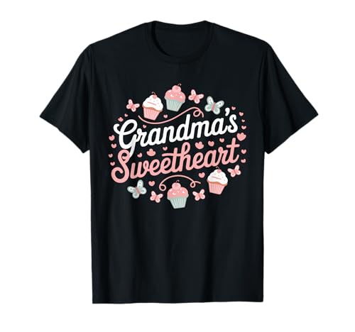 Omas Liebling Gender Reveal Mädchen T-Shirt von Oma Enthüllung Mädchen Herzstück Omas Liebling