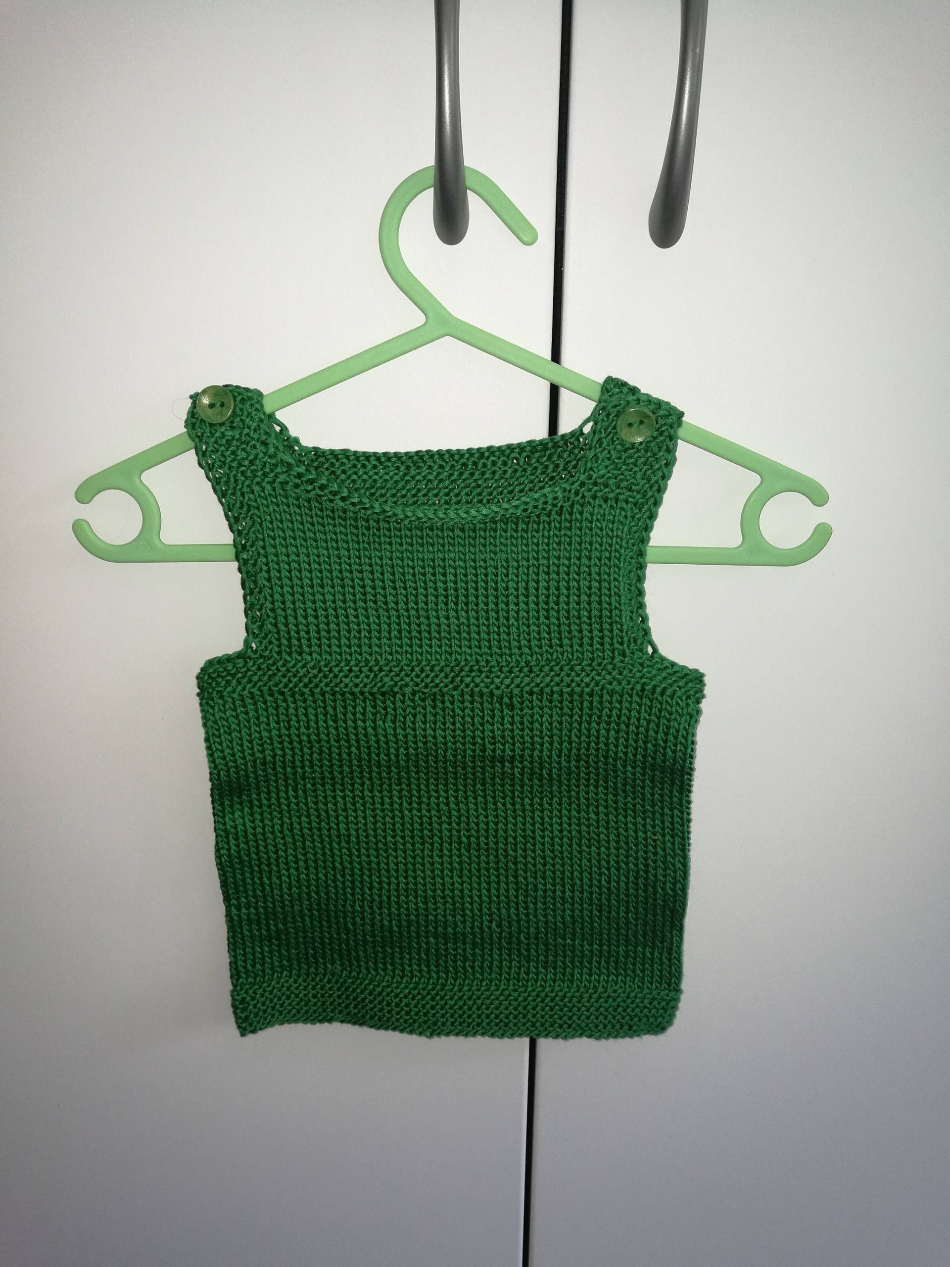 Pullunder 3 Monate Grün Baumwolle von OmaJuttaDE