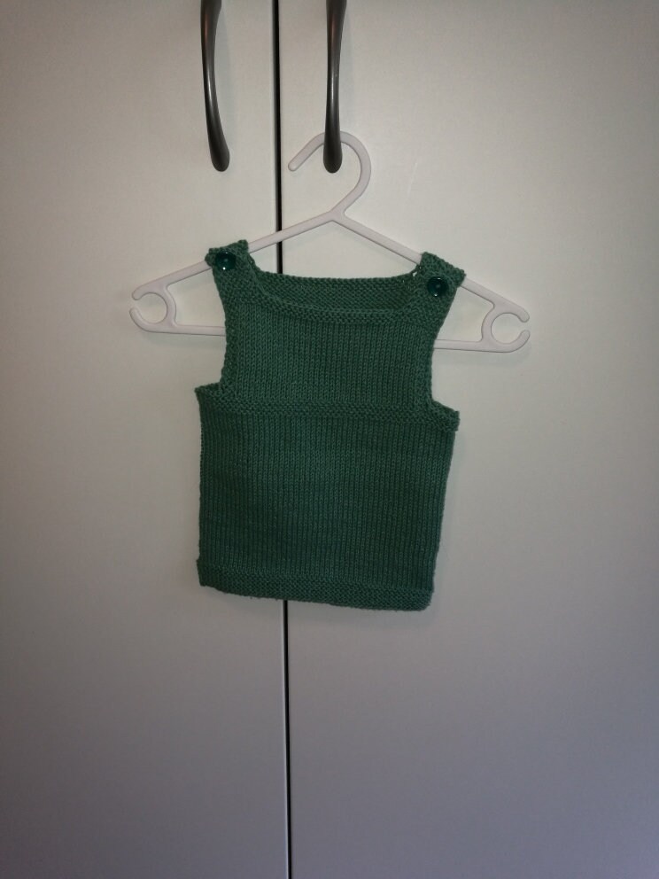 Pullunder 3 Monate Hellgrün Baumwolle von OmaJuttaDE