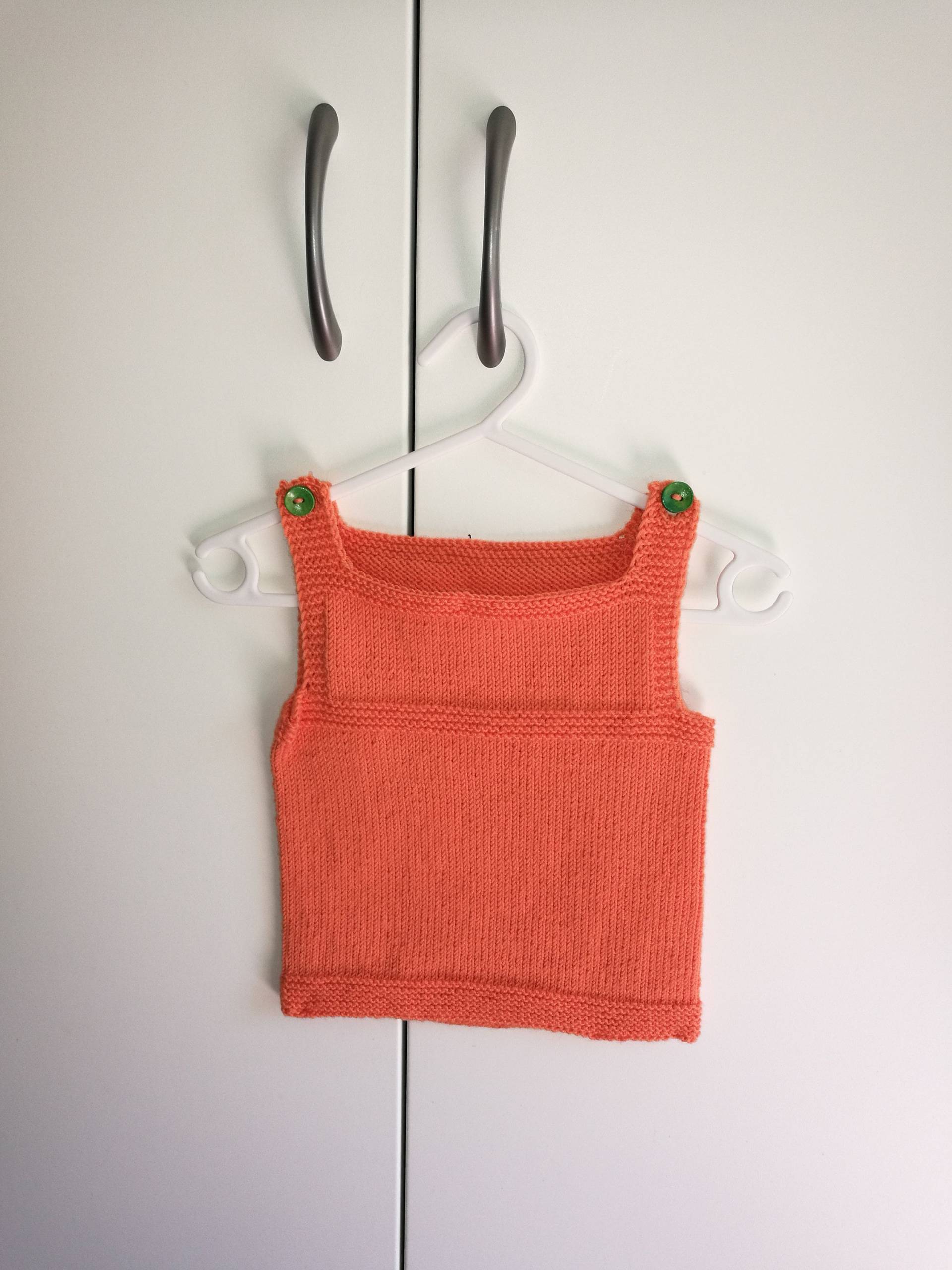 Pullunder 3 Monate Orange Merinowolle von OmaJuttaDE