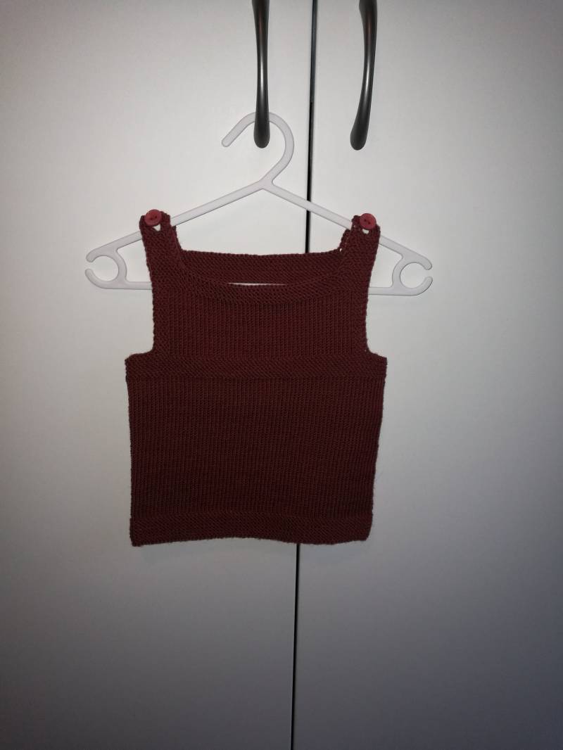 Pullunder 6/9 Monate Bordeaux Merinowolle von OmaJuttaDE