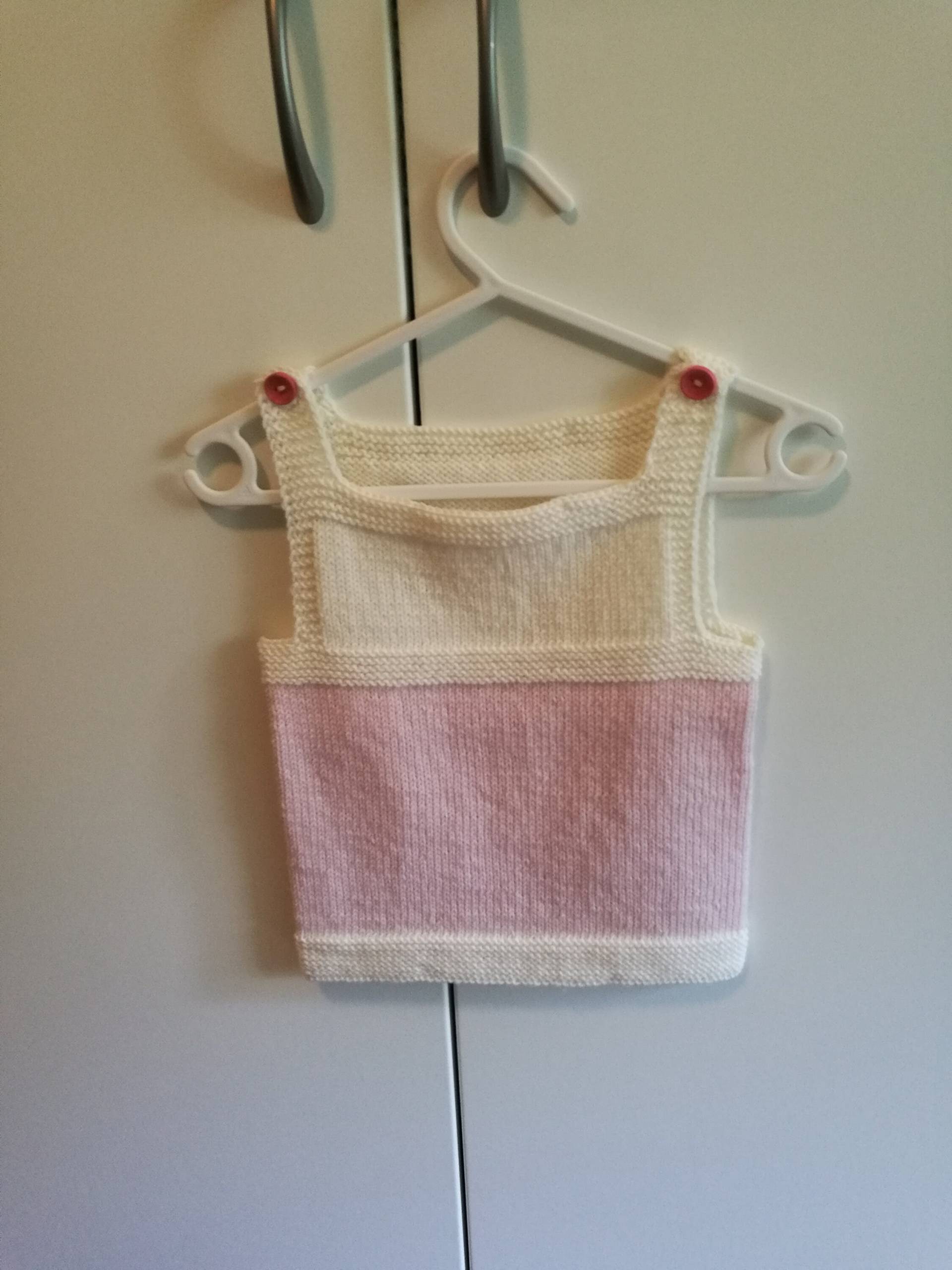 Pullunder 6/9 Monate Natur Rose Merinowolle von OmaJuttaDE