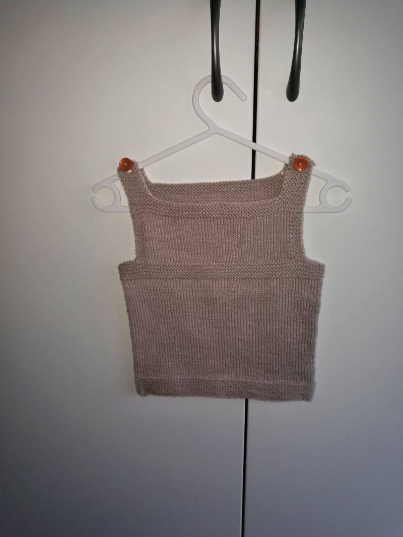 Pullunder Beige 6/9 Monate Baby Merino von OmaJuttaDE