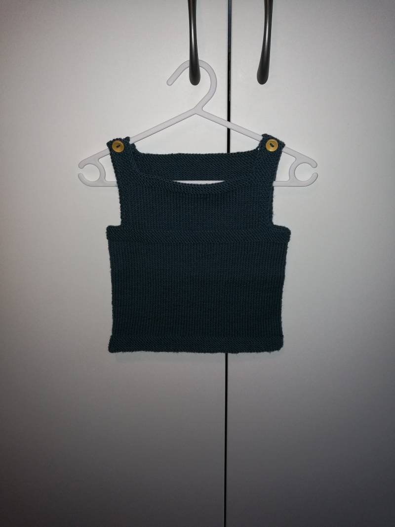 Pullunder Blau 6/9 Monate Baby Merino von OmaJuttaDE