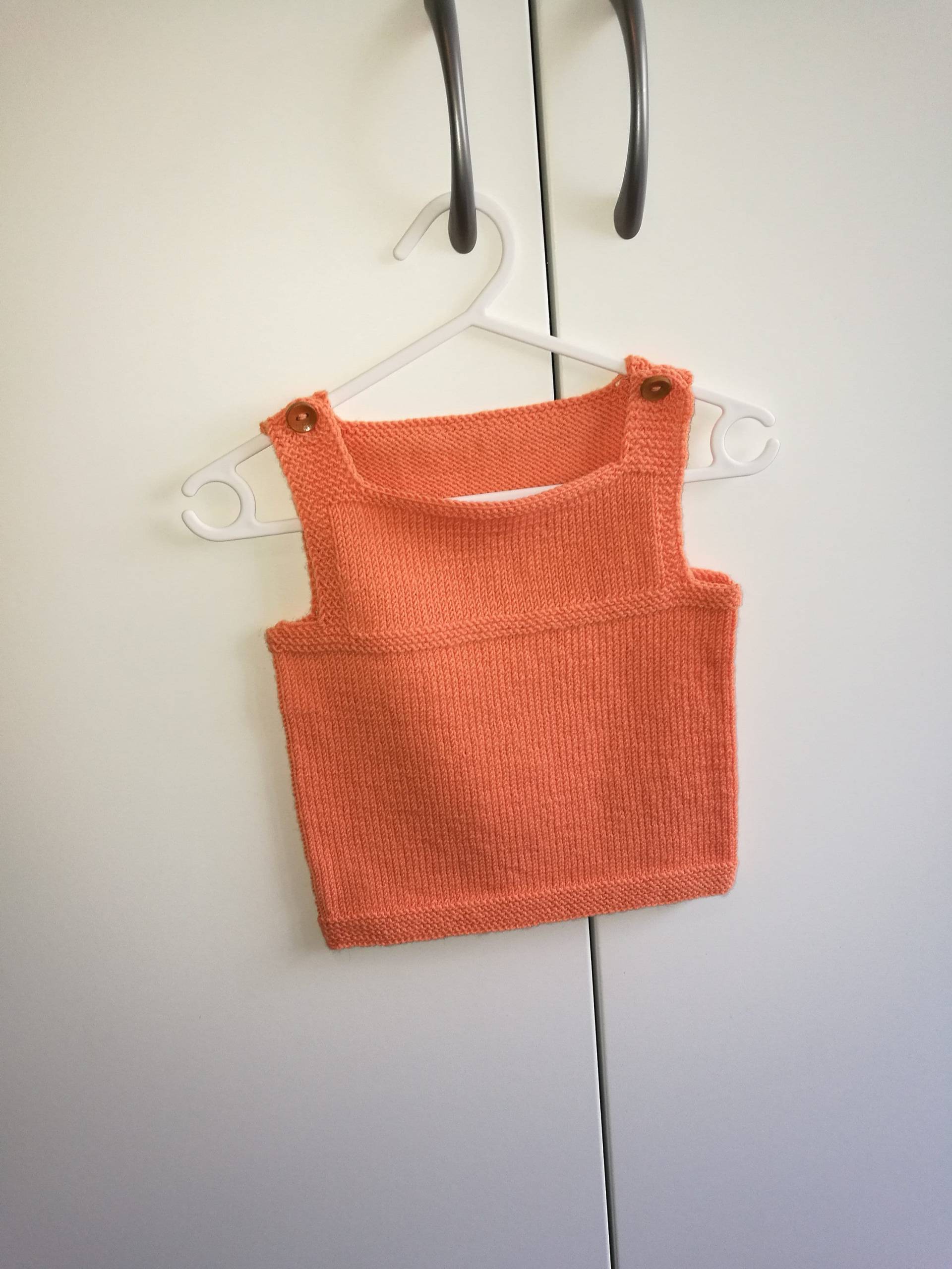 Pullunder Orange 6/9 Monate Baby Merino von OmaJuttaDE