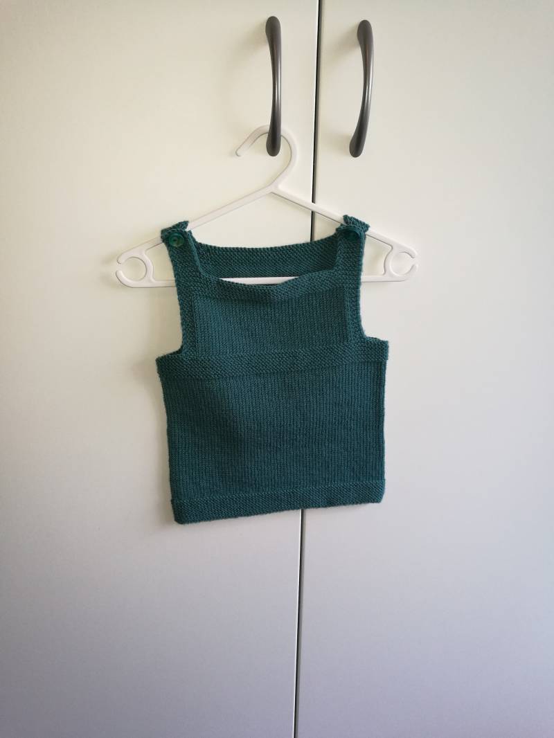 Pullunder Petrol 12/18 Monate Baby Merino von OmaJuttaDE