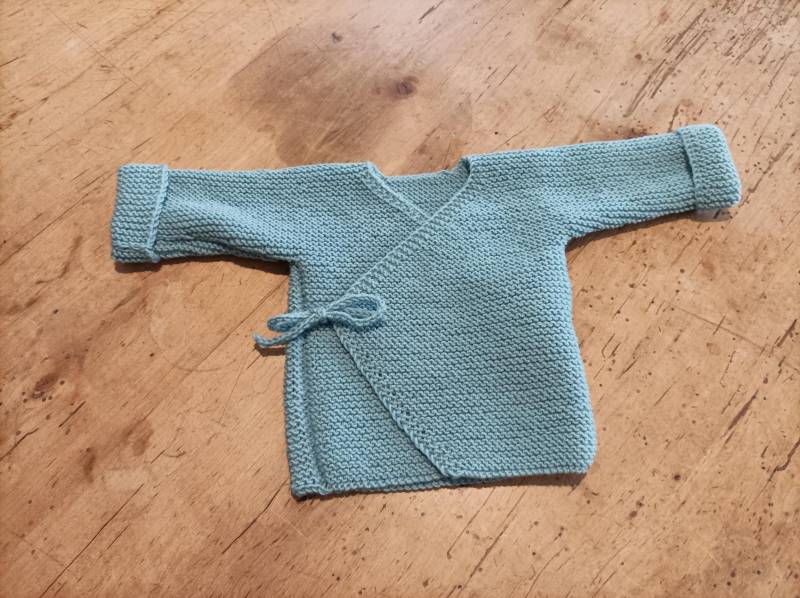 Wickeljäckchen Klitzeklein Helltürkis von OmaJuttaDE