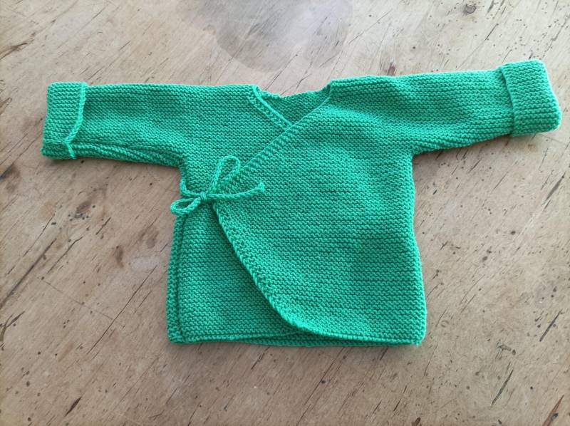 Wickeljäckchen Neugeborene Knallgrün Babyjäckchen von OmaJuttaDE