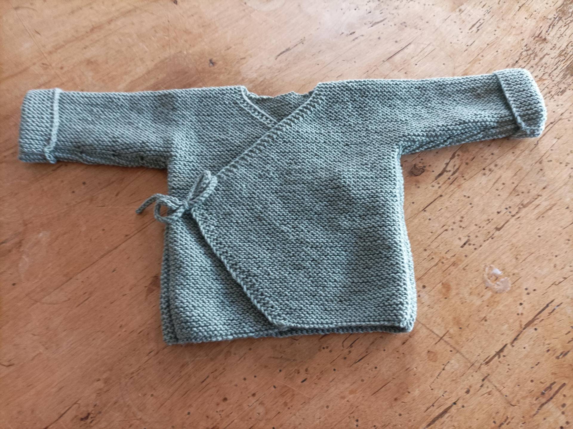 Wickeljäckchen Neugeborene Salbei von OmaJuttaDE