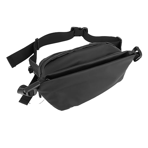 Gürteltasche für Herren, schwarz, mehrlagig, reichlich Stauraum, PU-Leder, Outdoor-Gürteltasche für Reisen von Omabeta