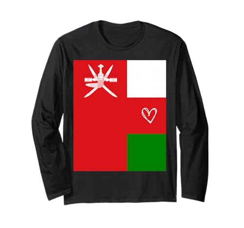 Oman Flagge Omani Herz Stolzer Erbe Nationalfeiertag Damen Herren Langarmshirt von Oman Flag Omani Heart Proud National Gifts Idea