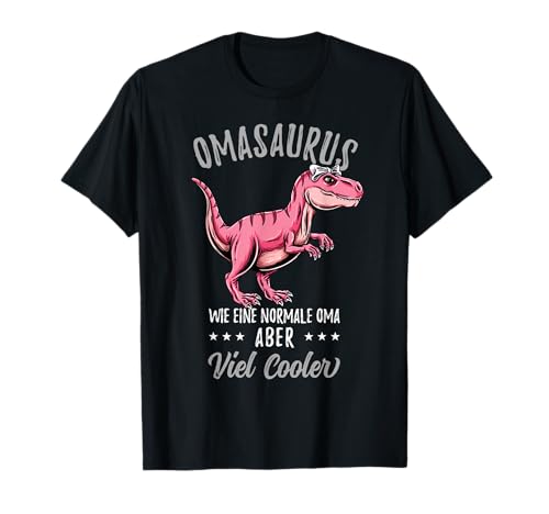 Omasaurus Lustiges Oma Muttertag T-Shirt - Damen - Cartoon-Muttertag-T-Shirt - Schwarz - S von Omasaurus Lustiges Oma Muttertag