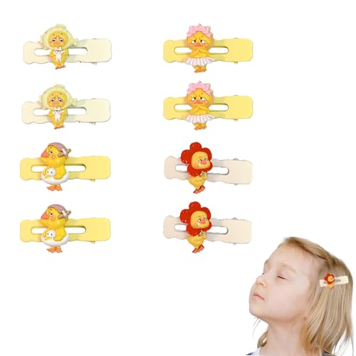 Niedliche Haarspangen für Babys, Mädchen, Enten-Haarspangen, Kleinkind-Haarspangen für Mädchen, Kawaii und lustige Haarspangen, Krokodil-Clips, Haarzubehör für Babys, kleine Mädchen, Kinder, 8 Stück von Omeblos