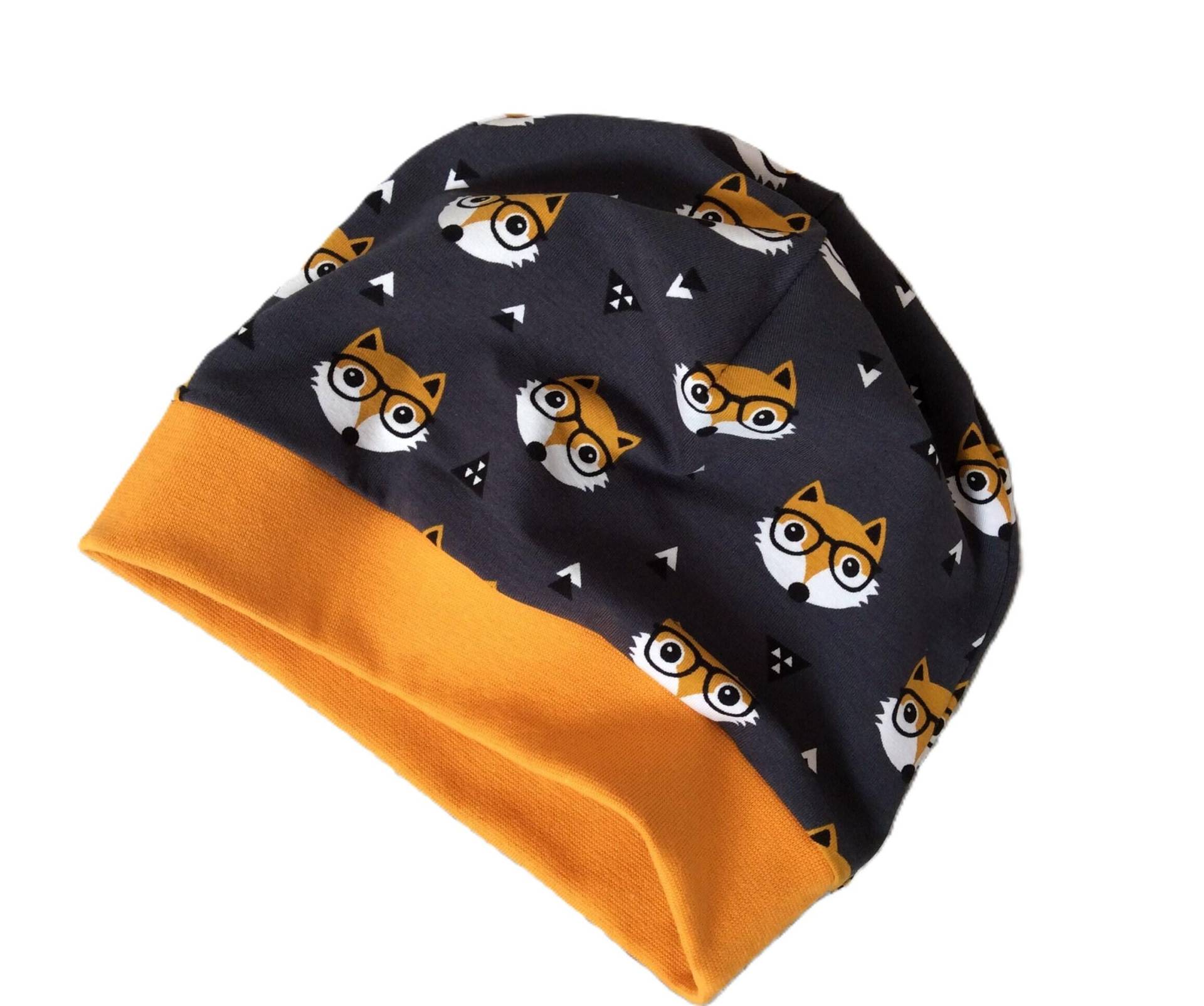 Beanie Mütze Ku 52 53 54 Kindermütze Junge Grau Senfgelb Füchse Beanie Mütze Ku 52 53 54 Kindermütze Junge Grau Senfgelb Füchse von OmennyS