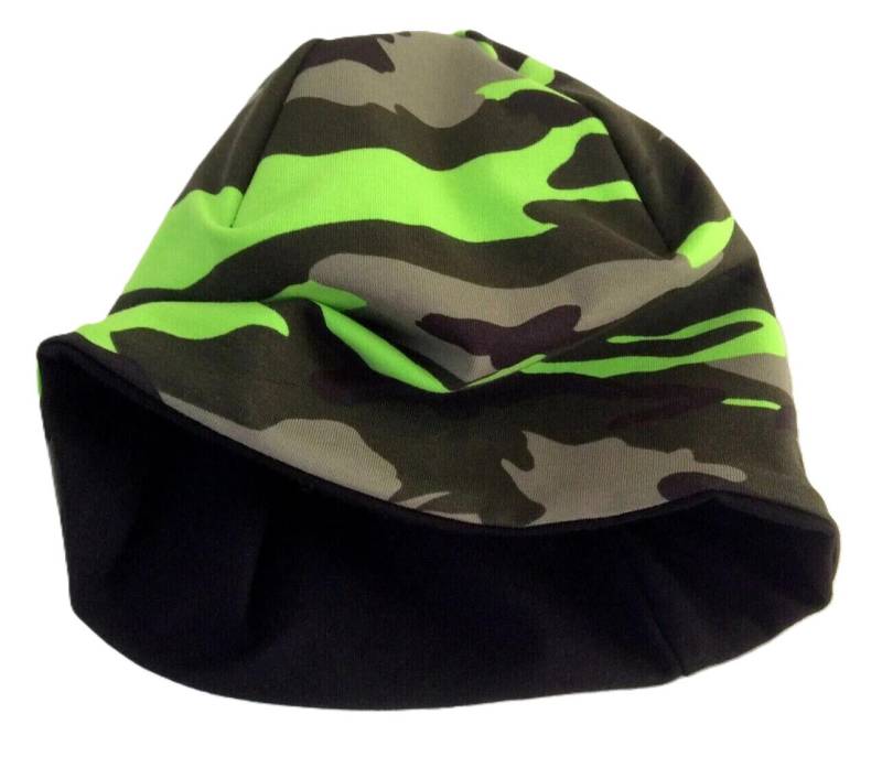 Beanie Mütze Ku 53 54 55 56 57 58 59 Slouch Tarnmuster Armee Junge Mädchen Unisex Camouflage Grün Schwarz von OmennyS