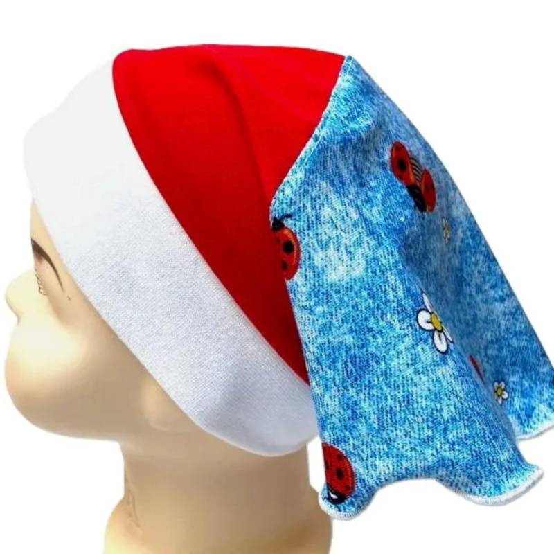 Kinder-Kopftuch Babykopftuch Mütze Bandana Mädchen Ku 46 47 48 49 50 Marienkäfer von OmennyS