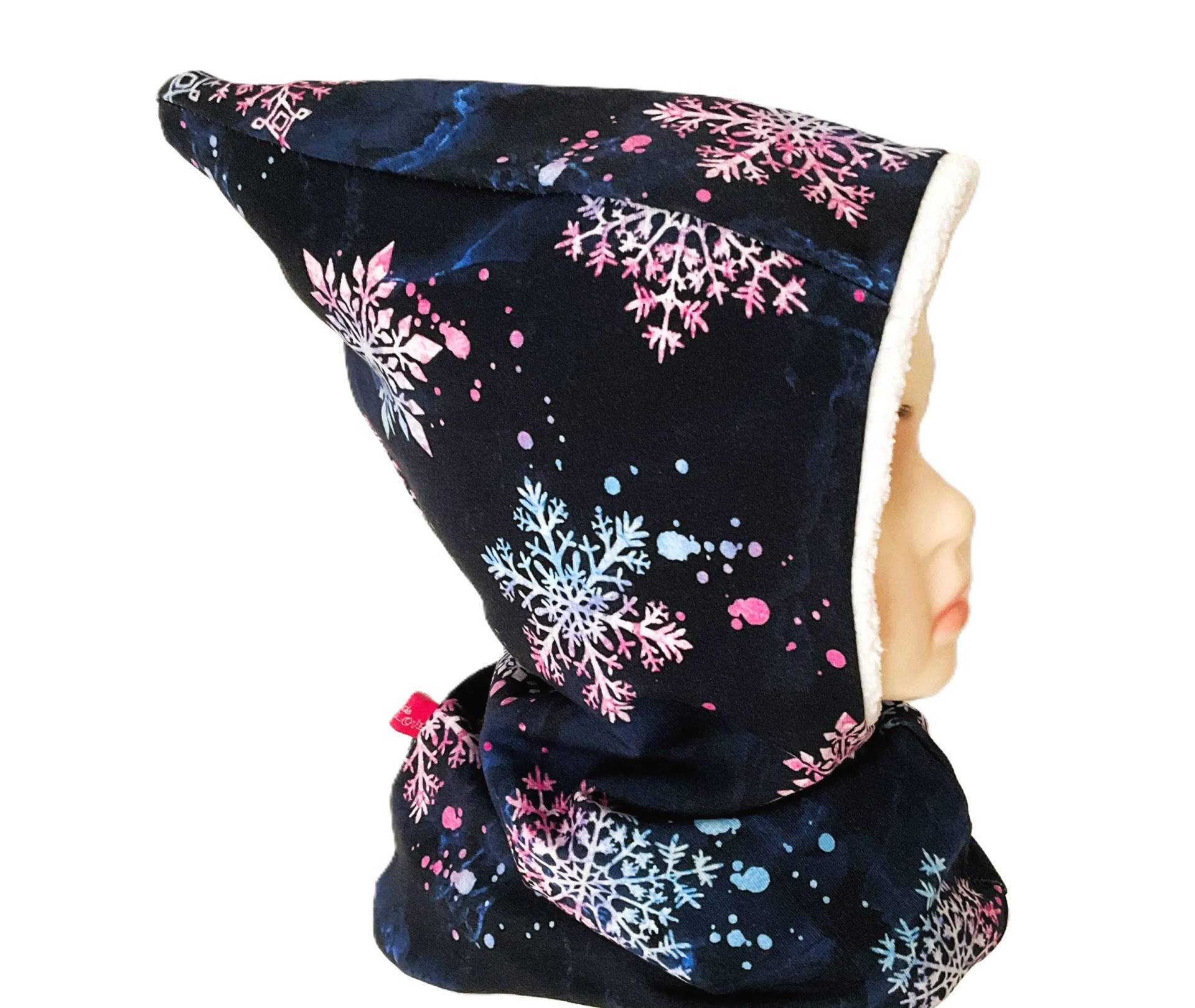 Schlupfmütze Mädchen Mütze Ku 48 49 50 51 52 Schalmütze Zipfelmütze Loopmütze Kindermütze Schlauchmütze Loop Winter Wintermütze Gefüttert von OmennyS