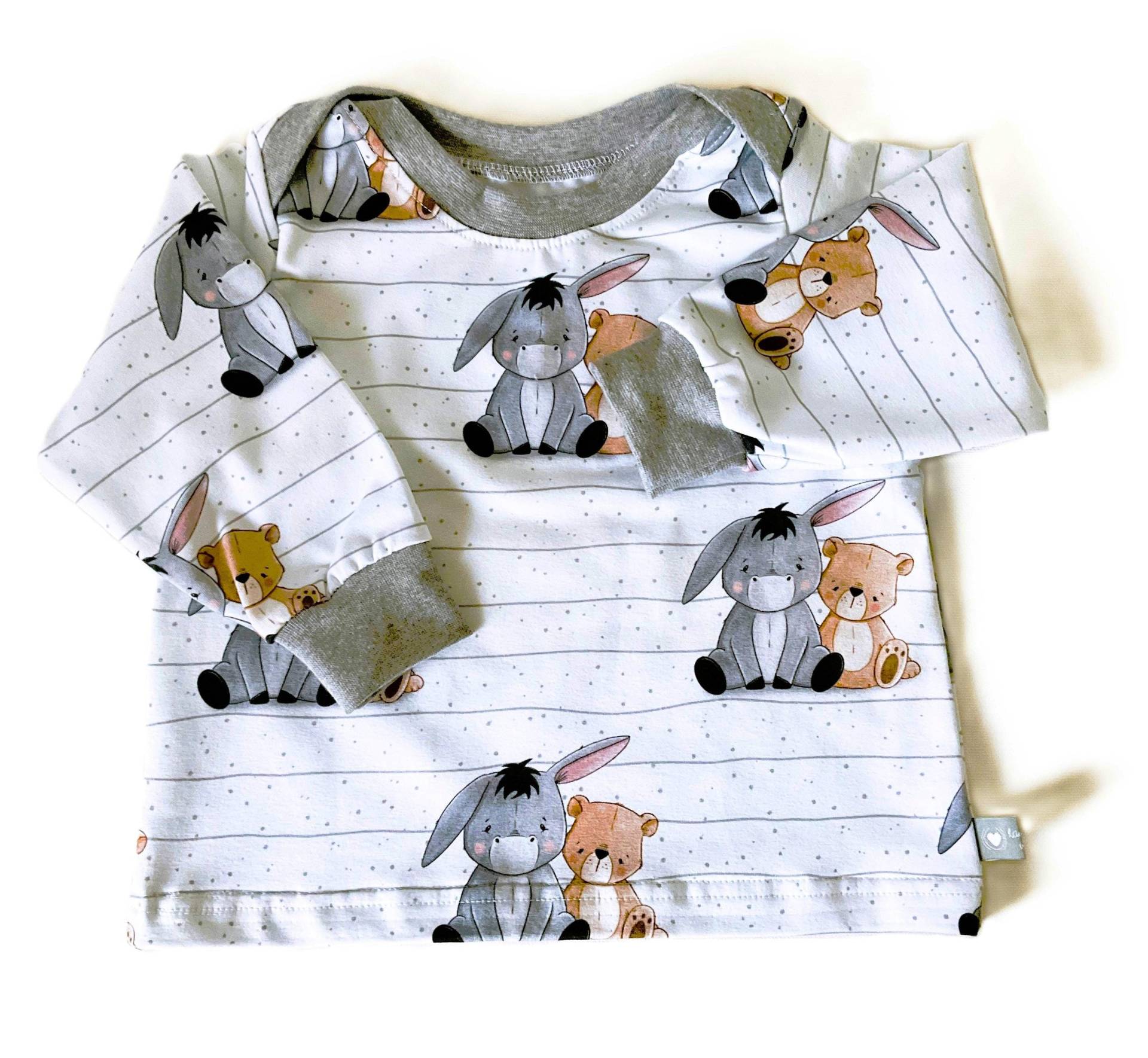 Shirt Pullover Junge Gr. 86 Langarm Sweatshirt Ökotex Teddy Bär Esel Tiere von OmennyS