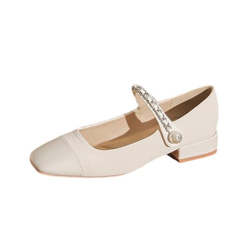Ballerinas Schuhe für zierliche Frauen – 1,2 Zoll niedriger Absatz Komfort für schmale Füße Arbeitsschuhe – perfekt für Hochzeit, Reisen, Gehen, Fahren,Weiß,34 EU Ballerinas Schuhe für zierliche Frauen – 1,2 Zoll niedriger Absatz Komfort für schmale Füße Arbeitsschuhe – perfekt für Hochzeit, Reisen, Gehen, Fahren,Weiß,34 EU von Omeslike