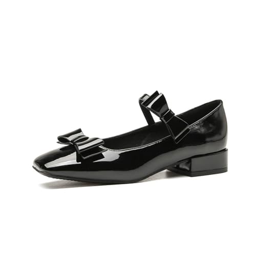 Damen 3CM Low Heel Mary Jane Pumps – Ballerinas mit quadratischer Spitze Schuhe für Hochzeitsgäste – Wander- und Fahrschuhe den ganzen Tag Komfort,Schwarz,38 EU Damen 3CM Low Heel Mary Jane Pumps – Ballerinas mit quadratischer Spitze Schuhe für Hochzeitsgäste – Wander- und Fahrschuhe den ganzen Tag Komfort,Schwarz,38 EU von Omeslike