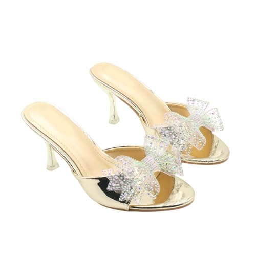Damen Metallic Gold/Silber Sandalen – 7,5 cm Low Heel Retro-Chic Pantoletten für abendliche Partys/Shopping – Sommer Freizeitschuhe für Reisen, Wochenende,Gold,38 EU Damen Metallic Gold/Silber Sandalen – 7,5 cm Low Heel Retro-Chic Pantoletten für abendliche Partys/Shopping – Sommer Freizeitschuhe für Reisen, Wochenende,Gold,38 EU von Omeslike