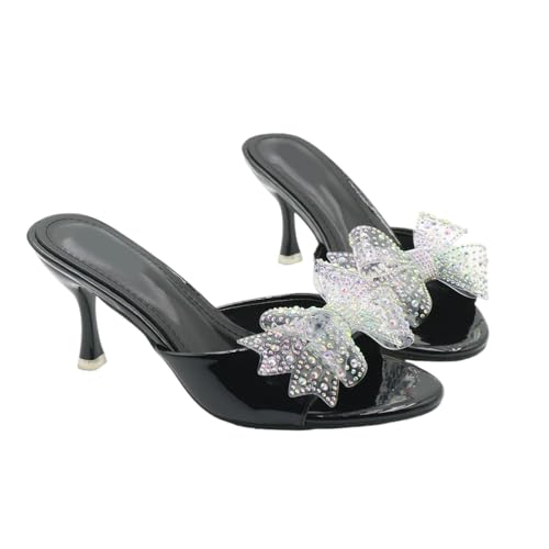 Damen Metallic Gold/Silber Sandalen – 7,5 cm Low Heel Retro-Chic Pantoletten für abendliche Partys/Shopping – Sommer Freizeitschuhe für Reisen, Wochenende,Schwarz,42 EU Damen Metallic Gold/Silber Sandalen – 7,5 cm Low Heel Retro-Chic Pantoletten für abendliche Partys/Shopping – Sommer Freizeitschuhe für Reisen, Wochenende,Schwarz,42 EU von Omeslike