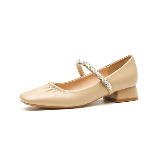 Weiche Ballerinas aus Leder für Damen – leichte Wanderschuhe & Hochzeitsgäste, für schmale Füße Damen in kleinen Größen – für das tägliche Büro, Reisen,Nude,34 EU Weiche Ballerinas aus Leder für Damen – leichte Wanderschuhe & Hochzeitsgäste, für schmale Füße Damen in kleinen Größen – für das tägliche Büro, Reisen,Nude,34 EU von Omeslike