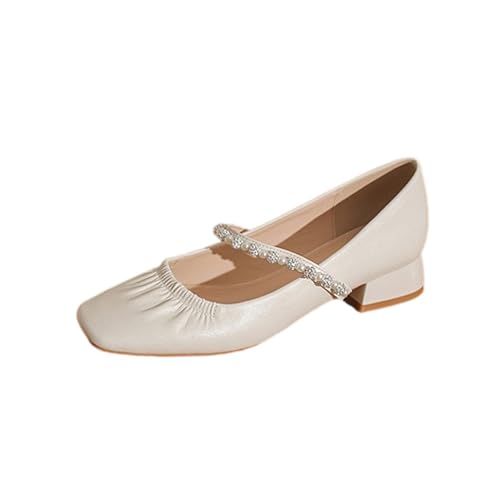 Weiche Ballerinas aus Leder für Damen – leichte Wanderschuhe & Hochzeitsgäste, für schmale Füße Damen in kleinen Größen – für das tägliche Büro, Reisen,Weiß,36 EU Weiche Ballerinas aus Leder für Damen – leichte Wanderschuhe & Hochzeitsgäste, für schmale Füße Damen in kleinen Größen – für das tägliche Büro, Reisen,Weiß,36 EU von Omeslike