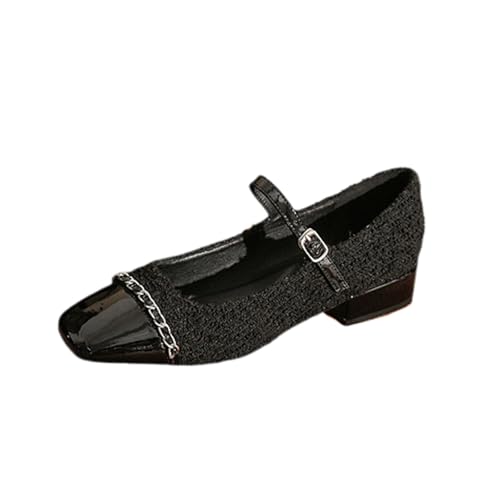 Weiße Ballerinas mit verstellbaren Trägern für Damen – Mary Jane Pumps mit niedrigem Absatz – Rutschfester Komfort für Hochzeit, Party, Reisen, Gehen und Autofahren,Schwarz,39 EU Weiße Ballerinas mit verstellbaren Trägern für Damen – Mary Jane Pumps mit niedrigem Absatz – Rutschfester Komfort für Hochzeit, Party, Reisen, Gehen und Autofahren,Schwarz,39 EU von Omeslike