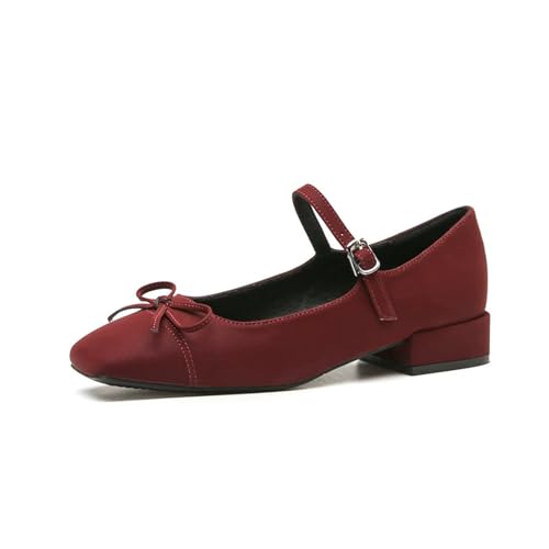 Wide Wide Mary Jane Pumps für zierliche Frauen – Ballerinas mit verstellbaren Knöchelriemen - Cloud-Comfort für schmale Füße – perfekt für Hochzeit, Reisen,Wine red,40 EU Wide Wide Mary Jane Pumps für zierliche Frauen – Ballerinas mit verstellbaren Knöchelriemen - Cloud-Comfort für schmale Füße – perfekt für Hochzeit, Reisen,Wine red,40 EU von Omeslike