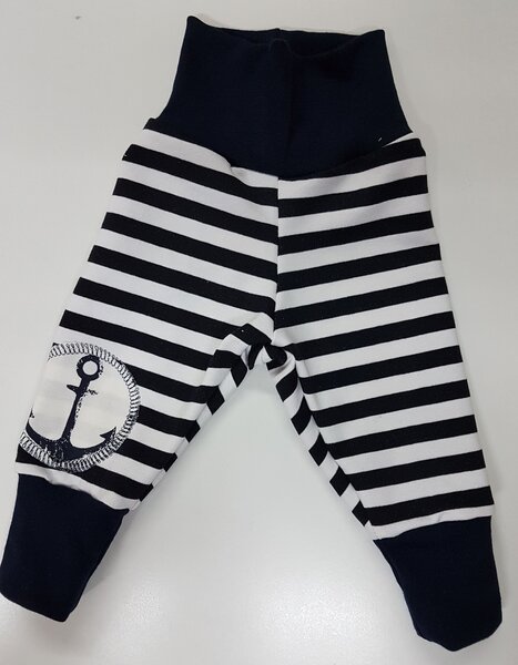 Omilich Kinder-/Baby-Mitwachshose Navy-Stripes von Omilich