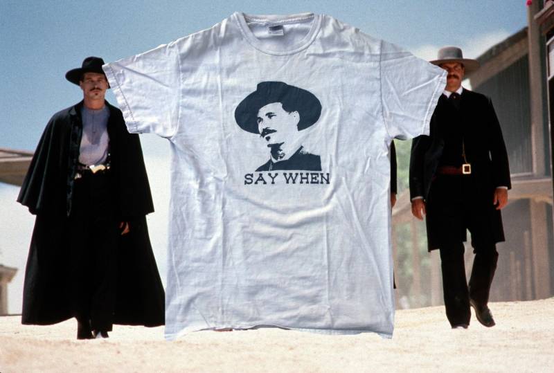 Doc Holliday "Say When' T-Shirt Grabstein Inspiriert, Siebdruck Doc Holliday "Say When' T-Shirt Grabstein Inspiriert, Siebdruck von OminousOutpost