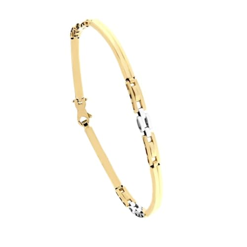 Armband aus 18 Karat Gelbgold und Weißgold für Herren von OmniaOro