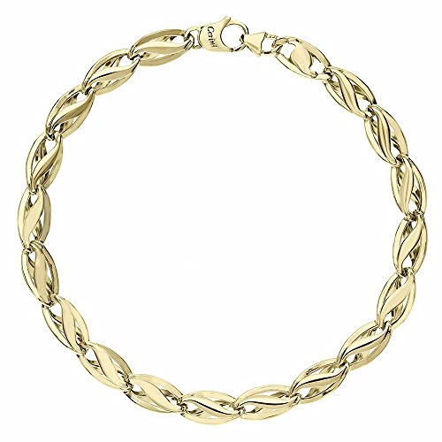 Herren-Armband aus 18 Karat Gelbgold mit flacher Kette, Gelbgold, Ohne Steine von OmniaOro