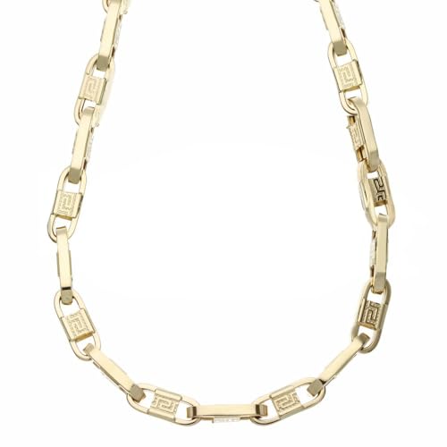 OmniaOro Herren-Halskette aus 18 Karat Gelbgold, Kein Edelstein von OmniaOro