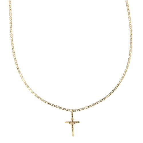 OmniaOro Herren-Kette aus Gelbgold mit Kreuz 18 Karat von OmniaOro