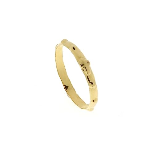 OmniaOro Ring Rosenkranz aus 18 Karat Gelbgold 750/1000 poliert für Damen, Gelbgold von OmniaOro