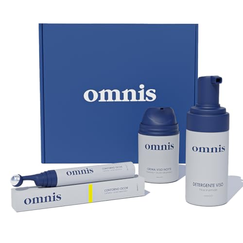 Omnis Uomo Hautpflege-Set: Anti-Aging Gesichtscreme für die Nacht + Augenkontur + Gesichtsreiniger für Herren – Feuchtigkeitsspendend, Anti-Falten, Tiefenreinigung (Gesichtscreme + Augenkontur + von Omnis Uomo