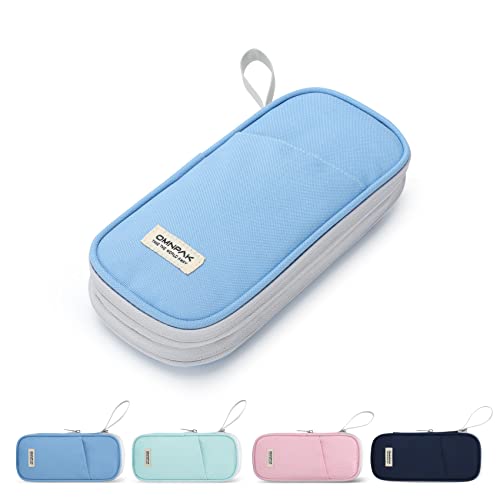 Omnpak Federmäppchen,Pencil Case,Expandable Große Kapazität, Schule Student Büro, Teenager,Mädchen Junge Spill Proof,Scratch Resistant Bleistift Radiergummi von Omnpak