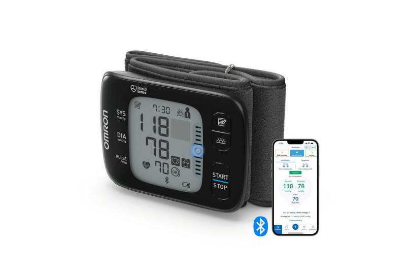 Omron Handgelenk-Blutdruckmessgerät OMRON RS7 Intelli IT, Klinisch validiert – auch bei Übergewicht, mit OMRON connect App von Omron