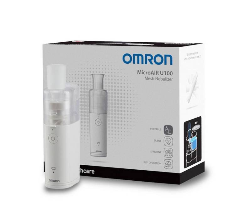 Omron Inhalationsgerät MicroAIR U100 tragbar, leise & effizient, für zu Hause & unterwegs, effektive Behandlung von Atemwegserkrankungen für Erwachsene & Kinder von Omron